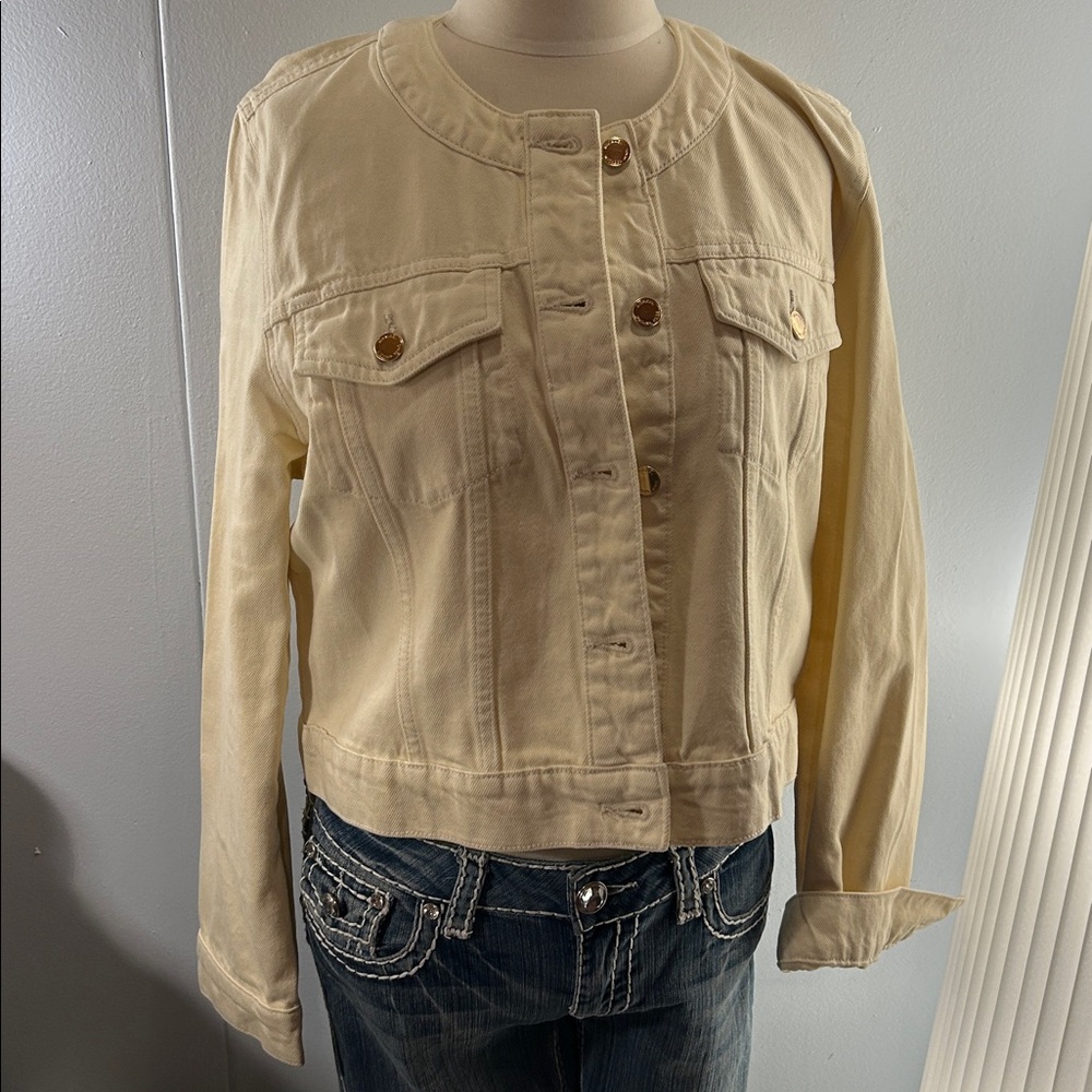 NWT Michael Michael Kors jean jacket stamped sz L